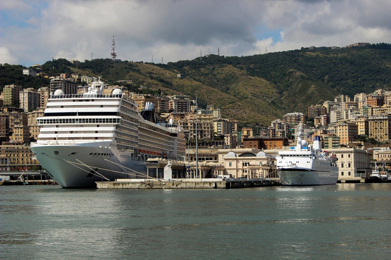 About genova, ship, boat, port, mediterranean, italian, water, europe, nature, transportation, tourism, gray boat